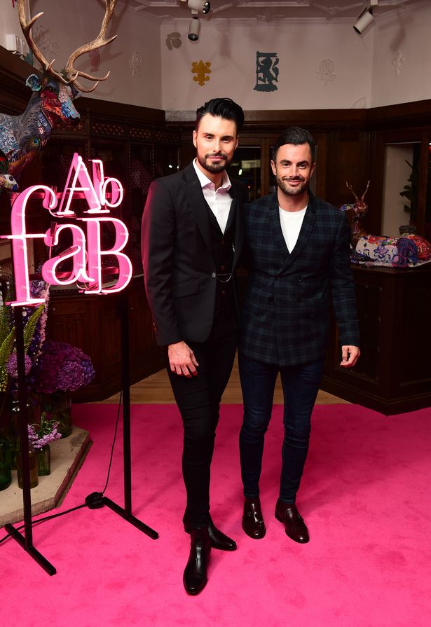 Rylan Clark and Dan Neal attending the Absolutely Fabulous The Movie After Party