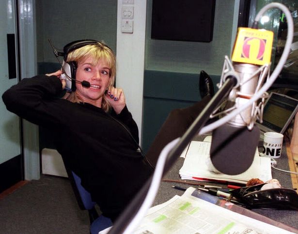 Zoe Ball pictured on her first day hosting the Radio 1 Breakfast Show