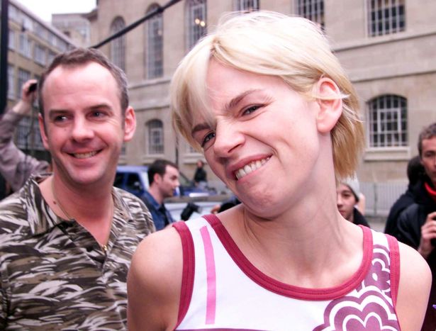 Zoe pictured leaving the BBC after her last Radio 1 Breakfast Show on March 10, 2000