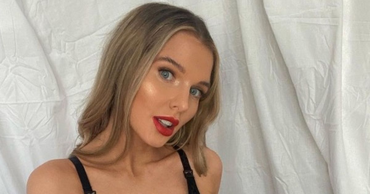 Helen Flanagan cradles her blossoming baby bump in lingerie as due date nears