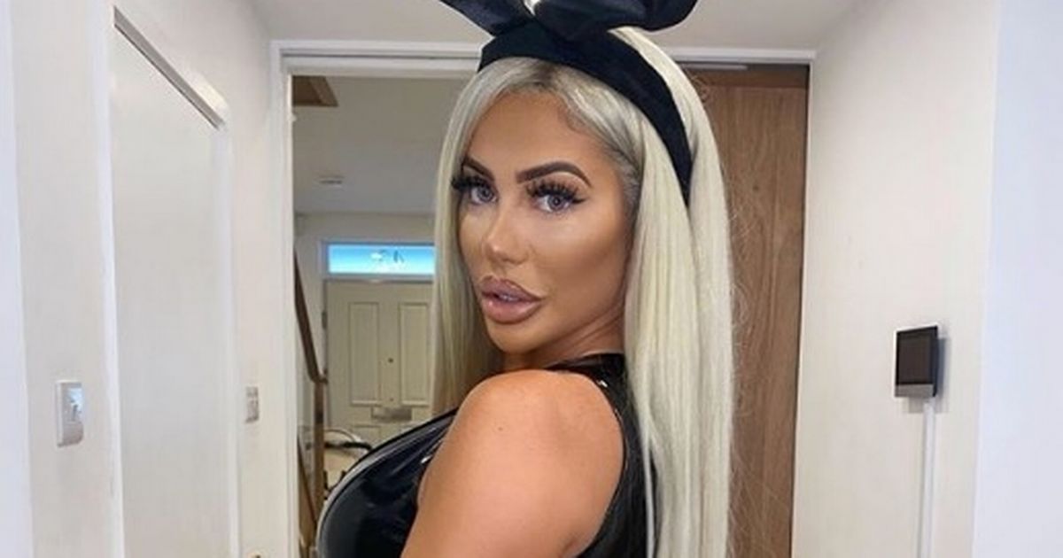 Chloe Ferry ‘edits’ sexy snap as she dons bunny costume in front of bendy door