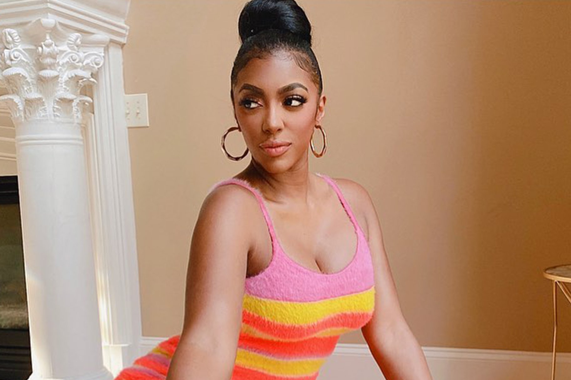 Porsha Williams Looks Drop-Dead Gorgeous In This Peachy Dress