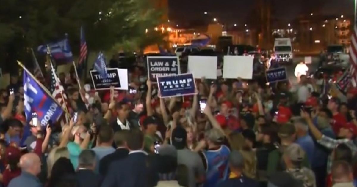 Pro-Trump protesters rally outside Arizona ballot counting facility