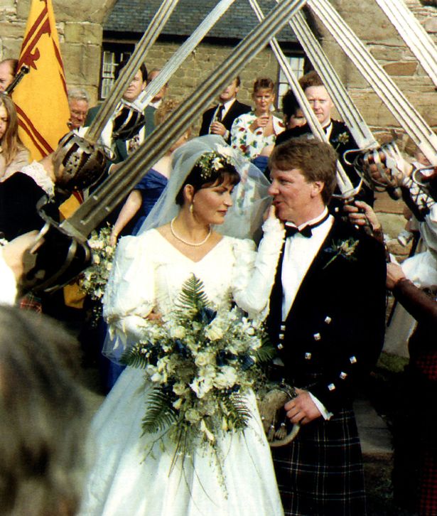 Lorriane Kelly and Steve Smith tied the knot in Scotland in September 1992