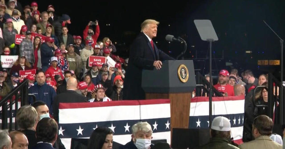 Trump makes false claims about election results at Georgia rally