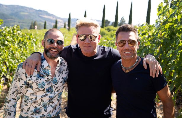 Fred Sirieix, Gordon Ramsay and Gino D’Acampo visit a vineyard in Napa Valley