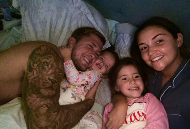 Jacqueline shares daughters Ella and Mia with husband Dan Osborne