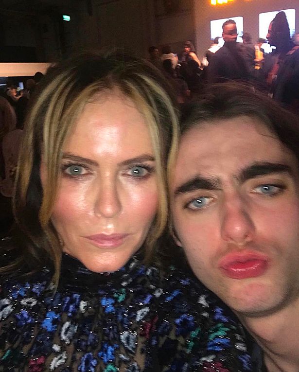 Patsy Kensit and son Lennon Gallagher, who is working as a model