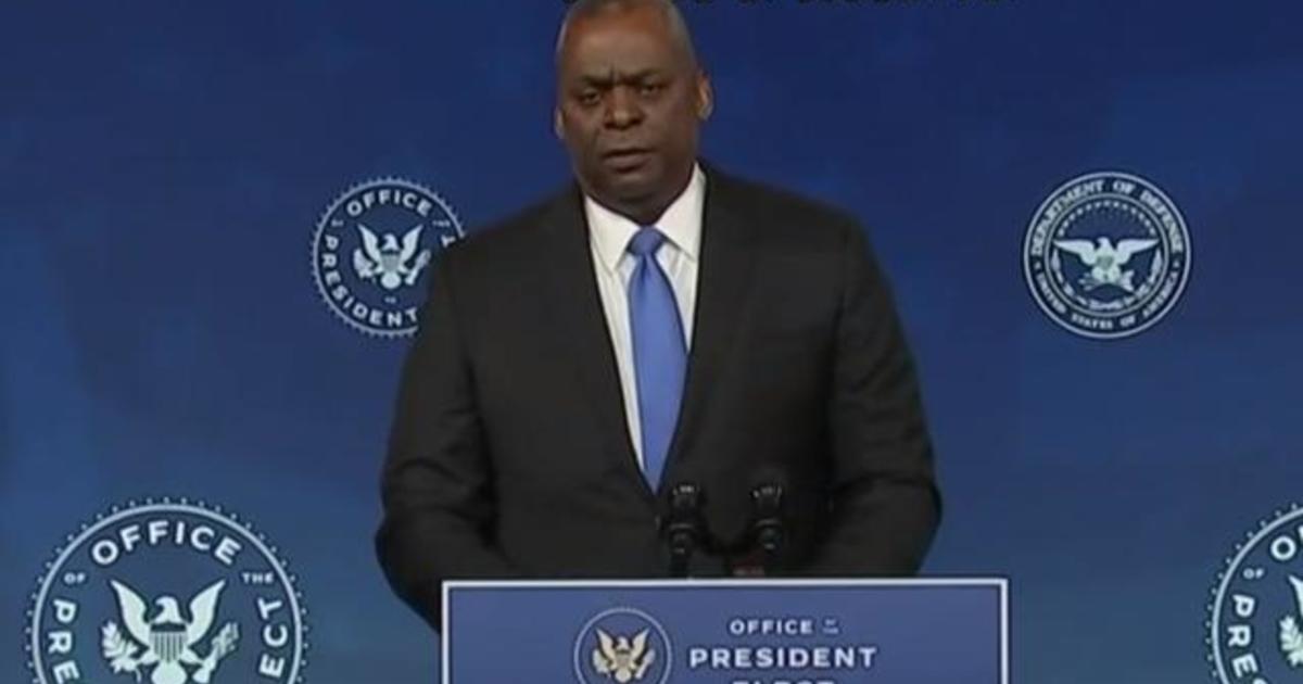 Biden introduces his choice for defense secretary, Lloyd Austin