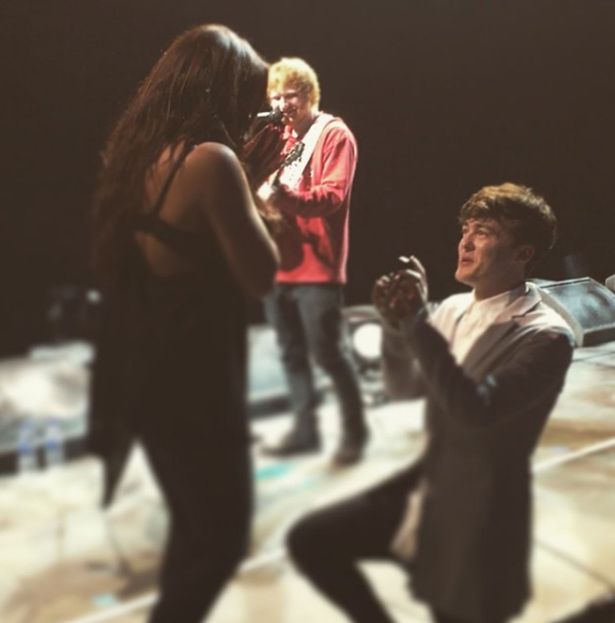 Jake popped the question during a Little Mix sound check