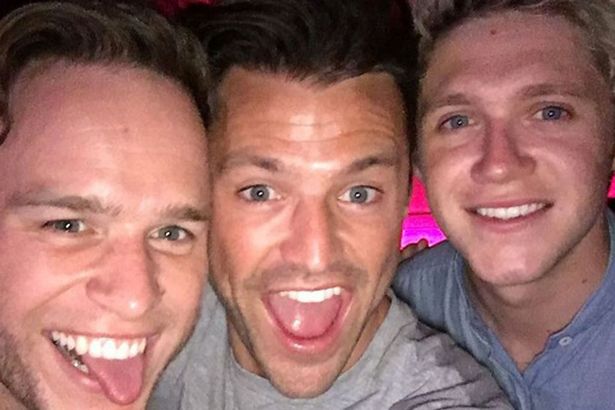 Olly Murs, Mark Wright and Niall Horan