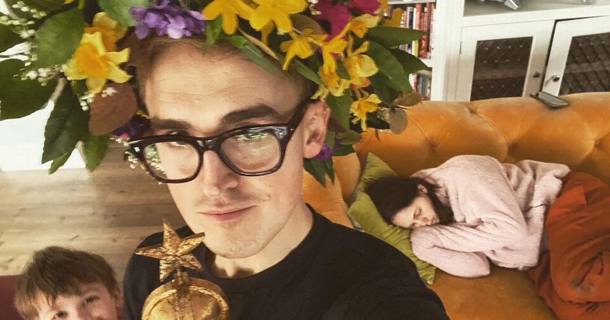 Tom Fletcher nicks I’m A Celeb winner Giovanna Fletcher’s crown as she sleeps