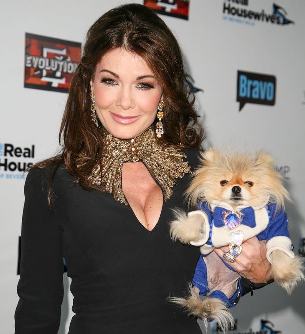 Lisa Vanderpump and her dog Giggy