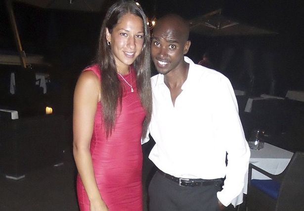 Mo Farah with his wife Tania