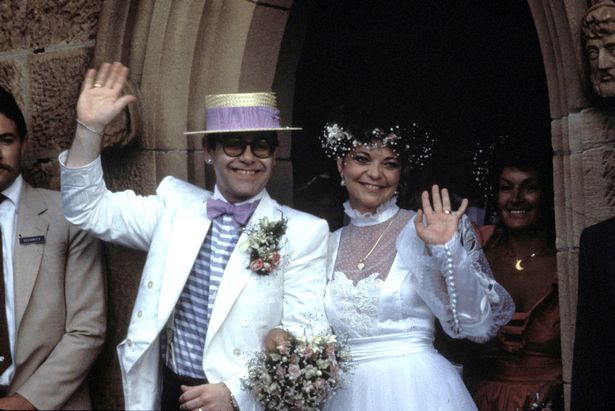 Elton married Renate on Valentine's Day in 1984