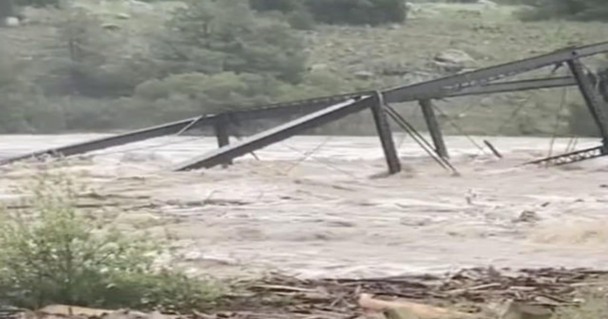 Yellowstone flooding: Bridge swept away as visitors watch