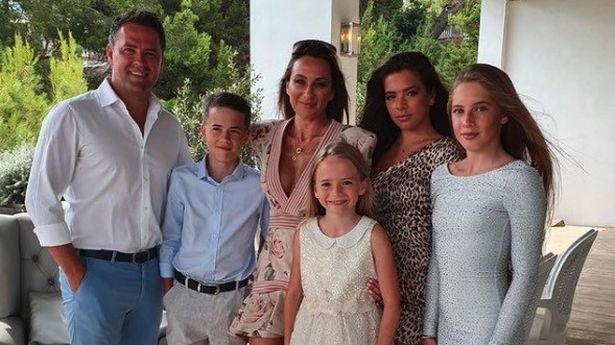 Michael Owen pictured with his wife Louise and their four children