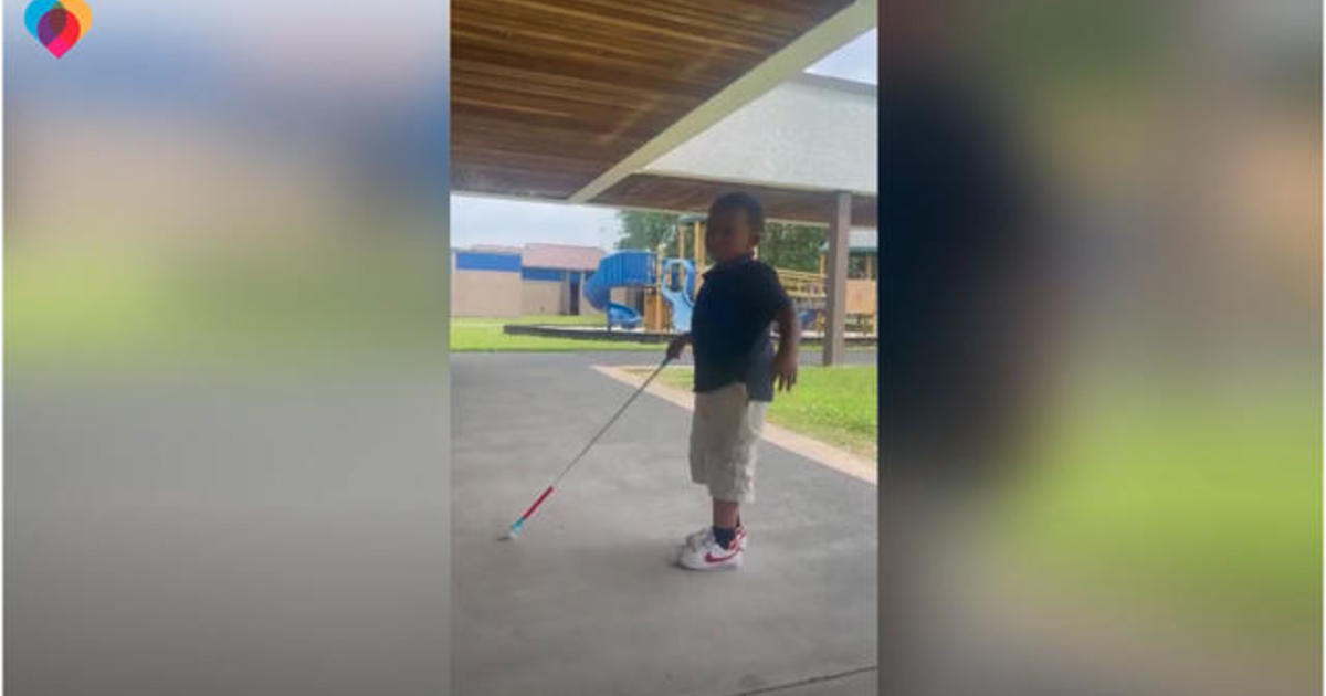 Dad surprises his visually impaired son at school