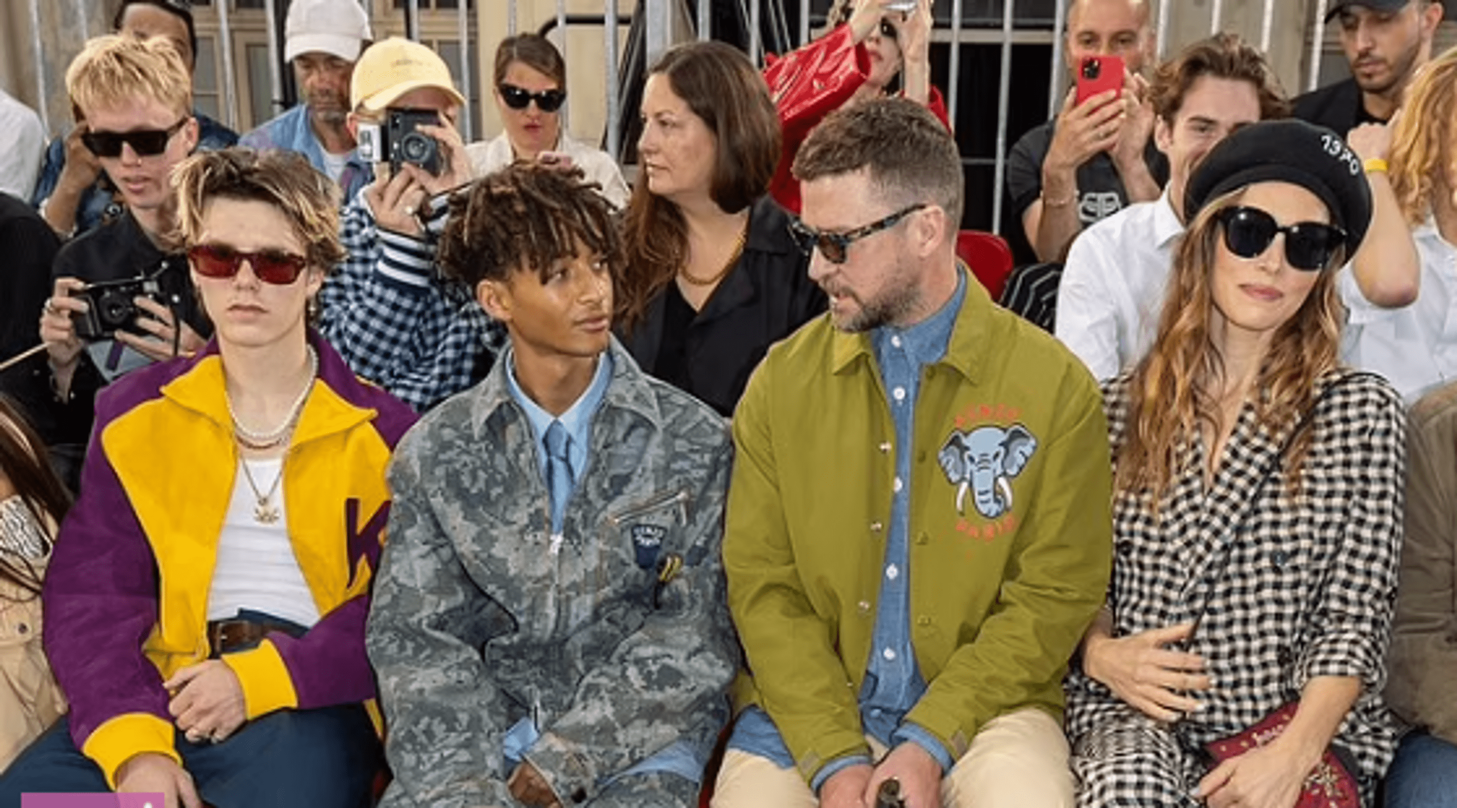 A Kenzo catwalk was held, the front row of which was full of celebrities