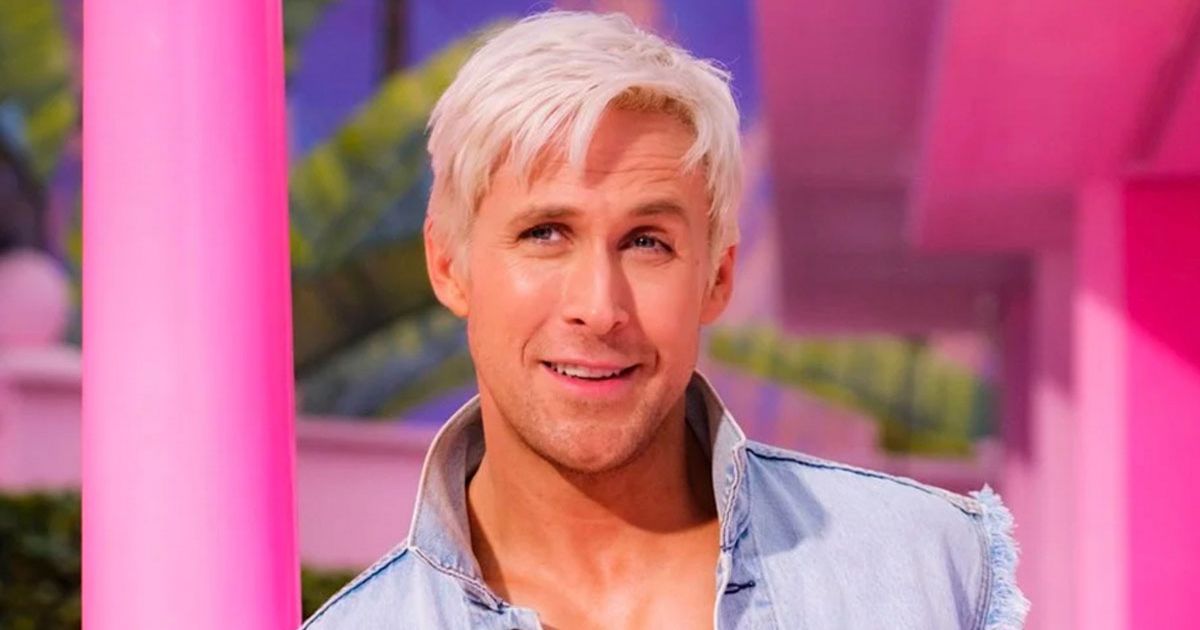 Ryan Gosling sports beach blonde hair and ripped physique in dramatic Ken transformation