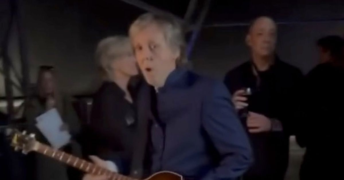 Paul McCartney, 80, shows his dance moves backstage ahead of Glastonbury headline set