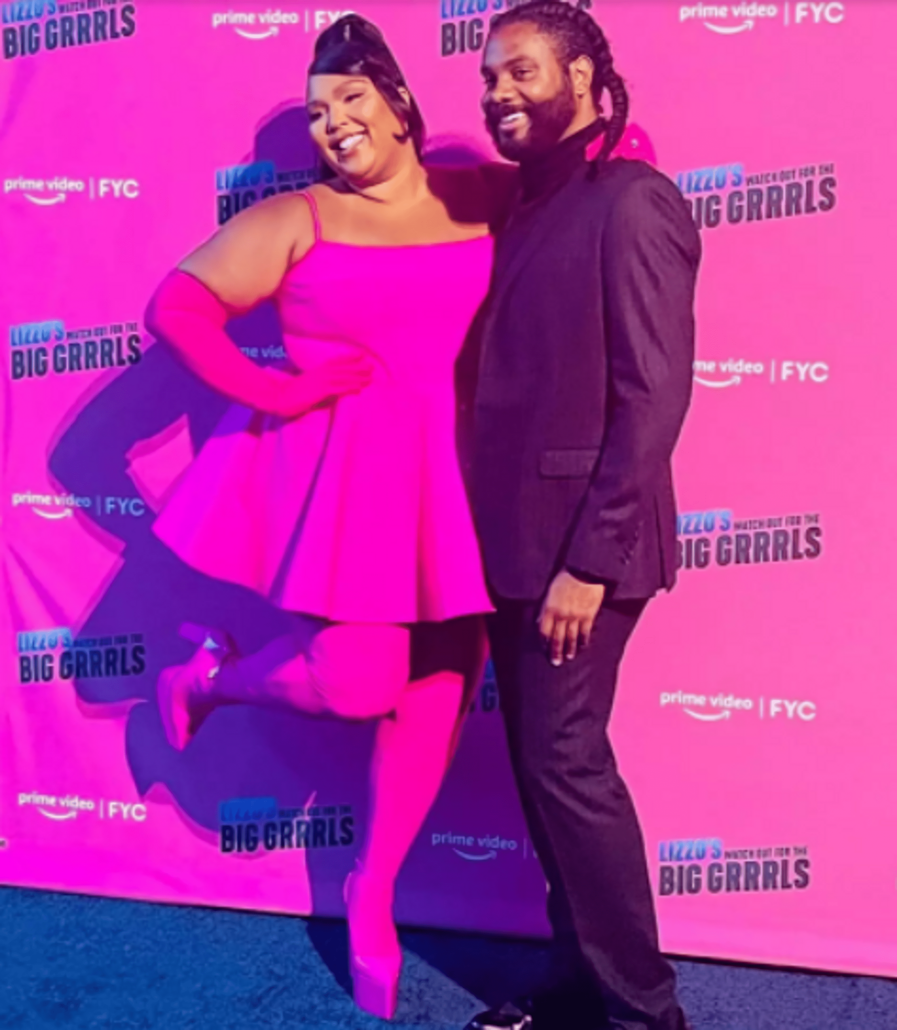 Lizzo first appeared on the red carpet in the company of her boyfriend Myke Wright