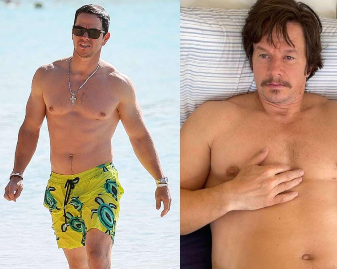 The drastic physical transformation of Mark Wahlberg.