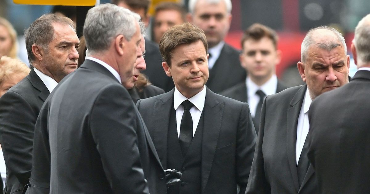 Declan Donnelly surrounded by loved ones at brother Father Dermott Donnelly’s funeral