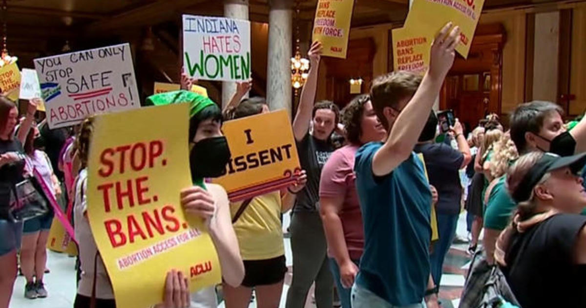 Demonstrators protest proposed abortion bill in Indiana