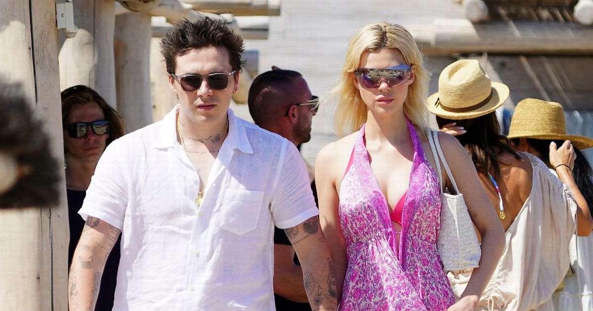 Brooklyn Beckham leads wife Nicole to honeymoon lunch where they knock back £4k wine