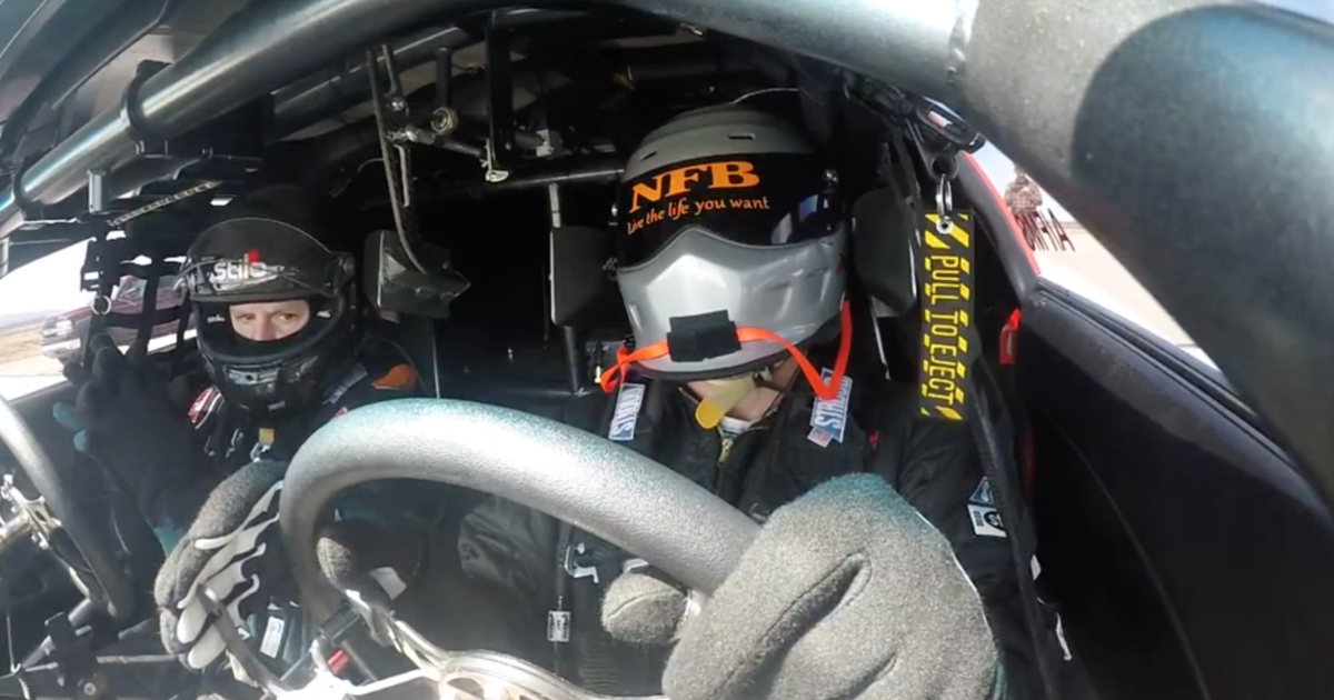 Blind drag racer has a lesson about following your dreams