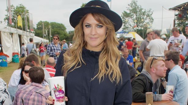 Caroline Flack at the Glastonbury Festival 2013