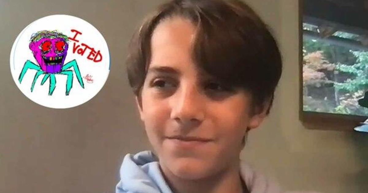 Teen’s unconventional “I voted” sticker design goes viral