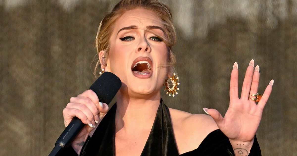 Adele stuns in velvet gown at BST Hyde Park as Las Vegas residency continues to be delayed