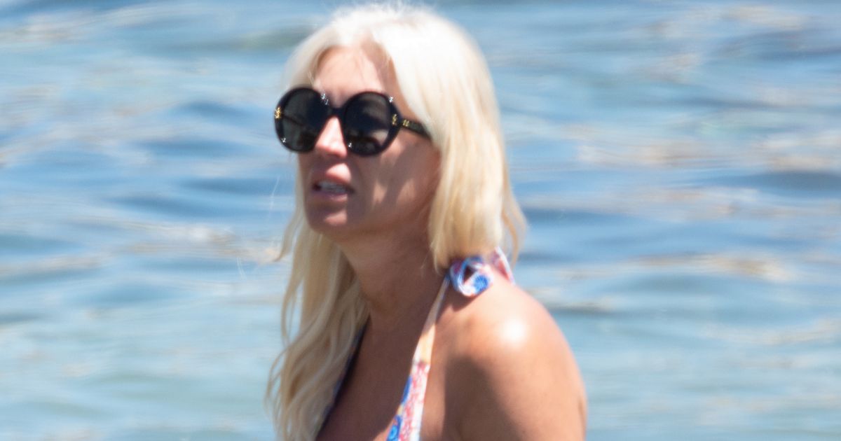 Denise Van Outen turns heads in daring bikini on Spanish getaway with daughter Betsy