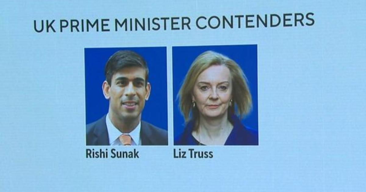 Two candidates vying to replace UK Prime Minister Boris Johnson