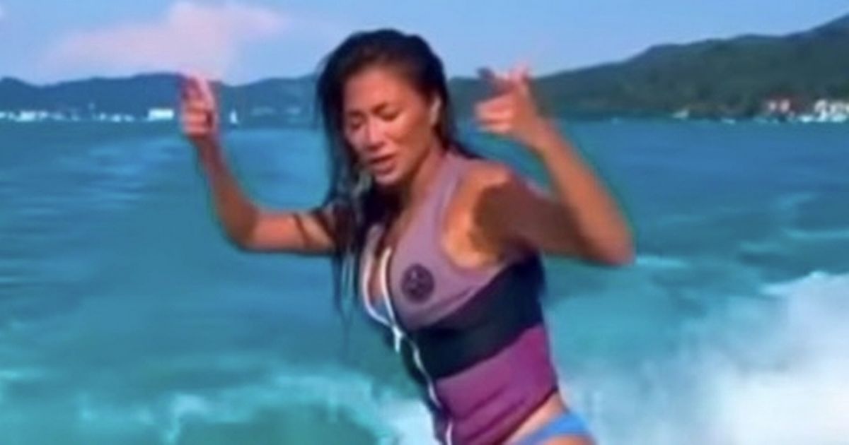 Nicole Scherzinger impresses fans with surfing skills as she rides Austrian waves