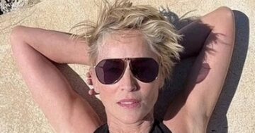 Sharon Stone amazes fans as she shows off impressive figure in swimsuit at 64