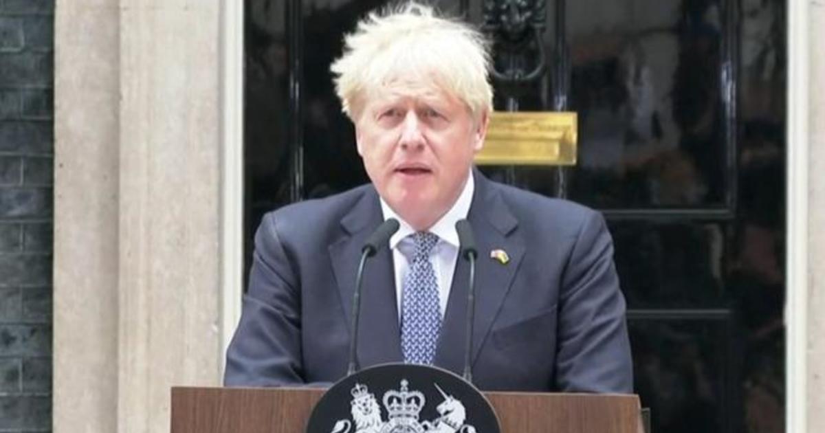 U.K. Prime Minister Boris Johnson announces his resignation