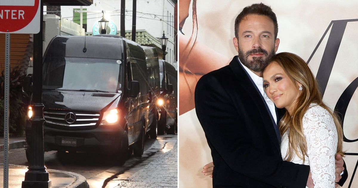 J Lo and Ben Affleck wedding – first pictures as guests whisked off to begin celebration