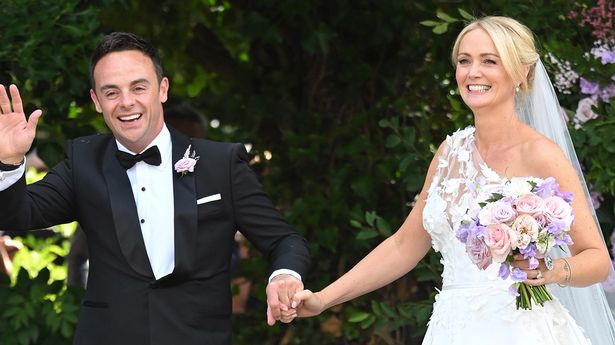 Ant McPartlin and Anne-Marie Corbett marry at St Michael's Church in the village of Heckfield in Hampshire in a star-studded ceremony