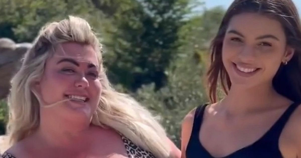 Gemma Collins models swimsuit alongside Love Island’s Nathalia in unlikely friendship