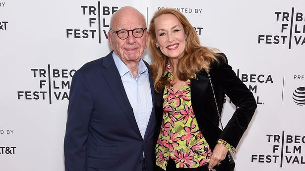 Rupert Murdoch and Jerry Hall