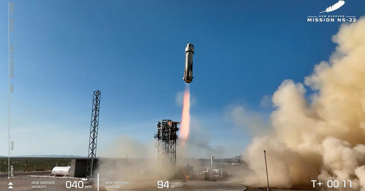 Blue Origin launches 6 passengers on sub-orbital trip to space