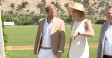 Prince Harry plays in charity polo match