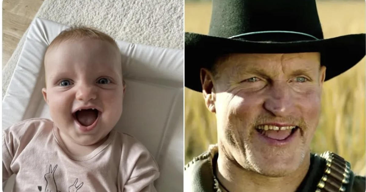 Woody Harrelson pens poem for baby girl who looks like him