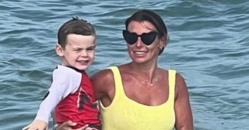 Coleen Rooney beams in yellow swimsuit as she enjoys beach day with her boys